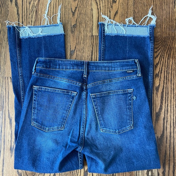 Noend Farrah kick flare raw edge medium wash jeans 31 - Picture 3 of 7